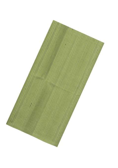Cardamom Green Handloom Soft Silk Saree With Stripes With Checks And Stripes Design For Women