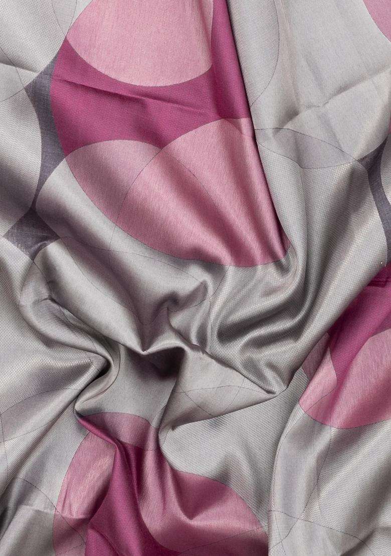Grey Woven Art Dupion Art Silk Saree With Abstract Motifs With Buttas And Brocade Design For Women - Indya