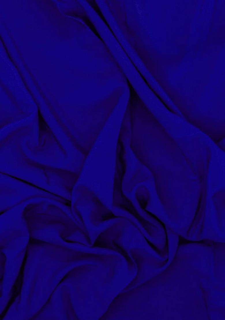 Blue Woven Mysore Silk Crepe Saree With Pure Zari Border With Traditional Woven Design For Women - Indya