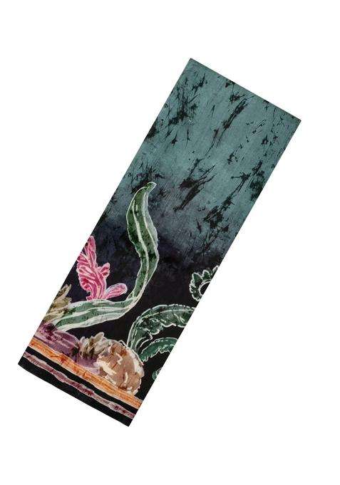 Black Woven Tussar Silk Saree With Printed Fish Motifs For Women
