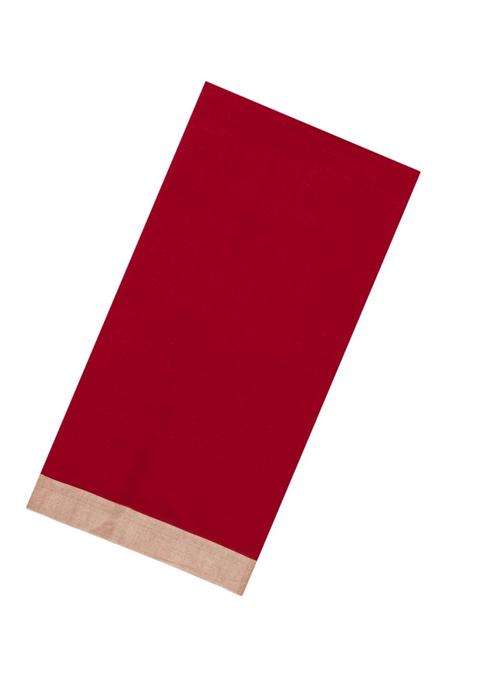 Red Handloom Bengal Cotton Saree With Contrast Border With Traditional Woven Design For Women