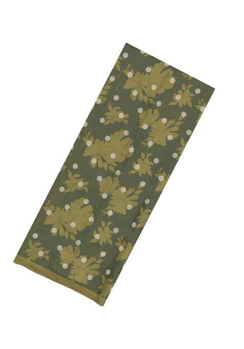Shadow Green Printed Synthetics Dola Silk Saree With Floral Motifs For Women