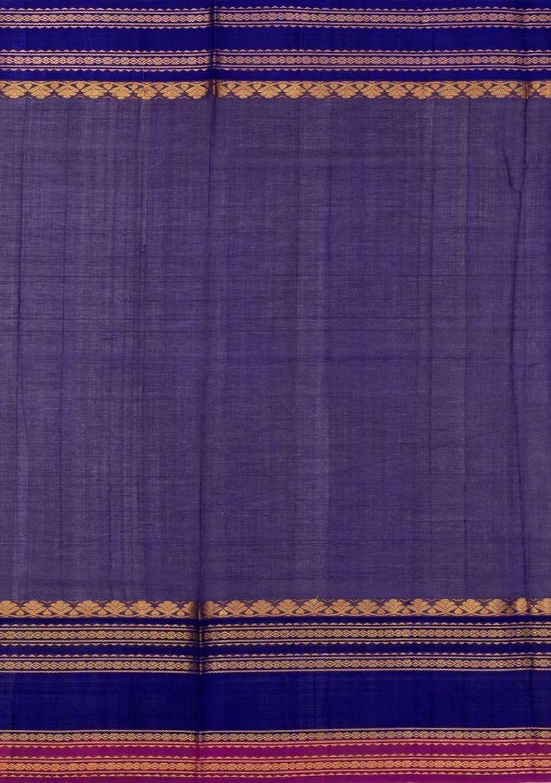 Yellow Handloom Silk Cotton Saree With Zari Checks Contrast Border With Checks And Stripes Design For Women - Indya