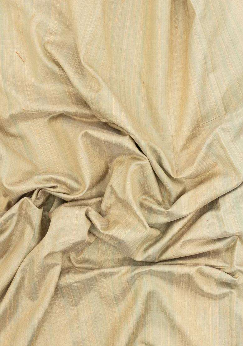 Taupe Woven Tussar Silk Saree With Contrast Rising Border With Traditional Woven Design For Women - Indya