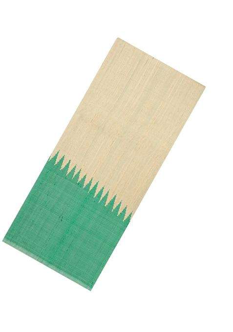 Taupe Woven Tussar Silk Saree With Contrast Rising Border With Traditional Woven Design For Women