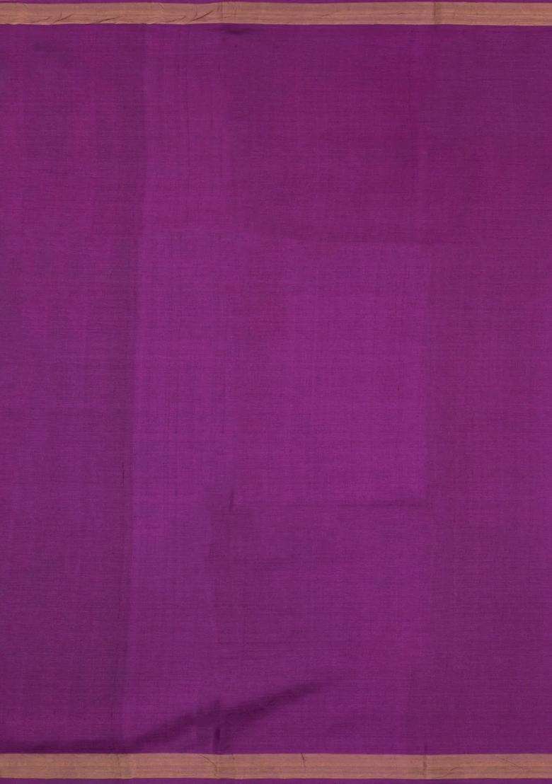 Magenta Woven Tussar Silk Saree With Meena Motifs With Buttas And Brocade Design For Women - Indya