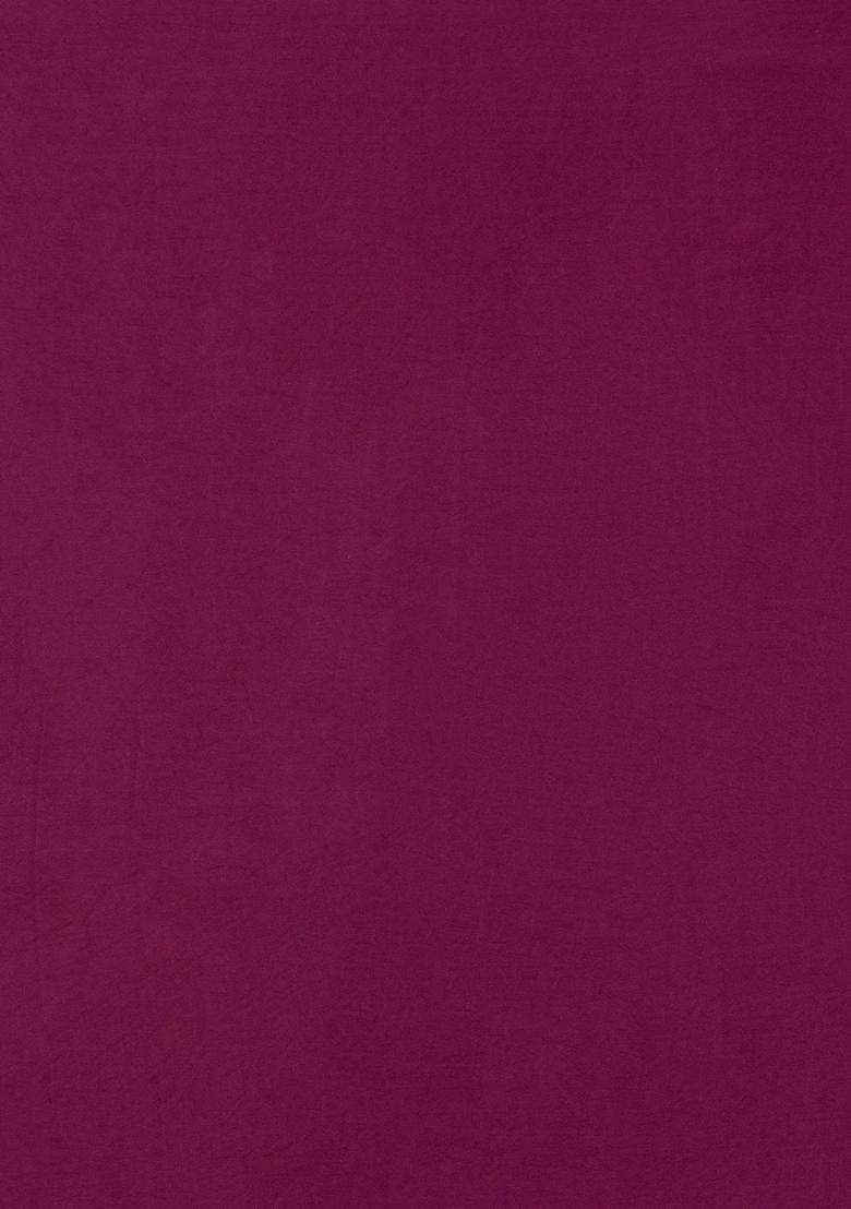 Maroon Woven Mysore Silk Crepe Saree With Printed Floral Motifs For Women - Indya