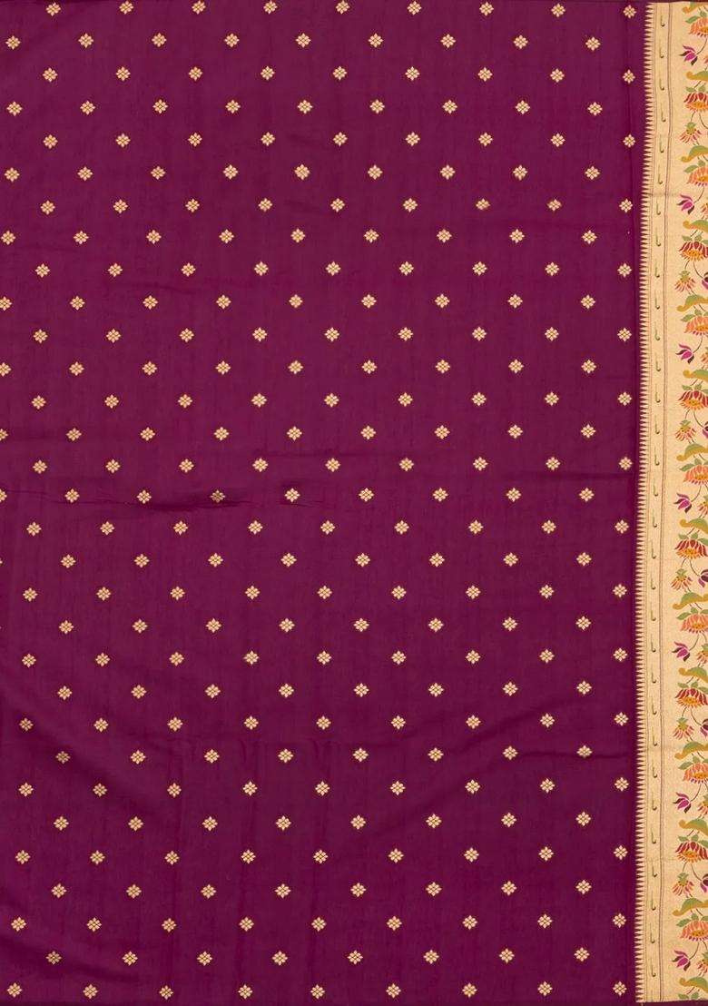 Taupe Woven Dupion Silk Saree With Buttas Meena Borders With Buttas And Brocade Design For Women - Indya