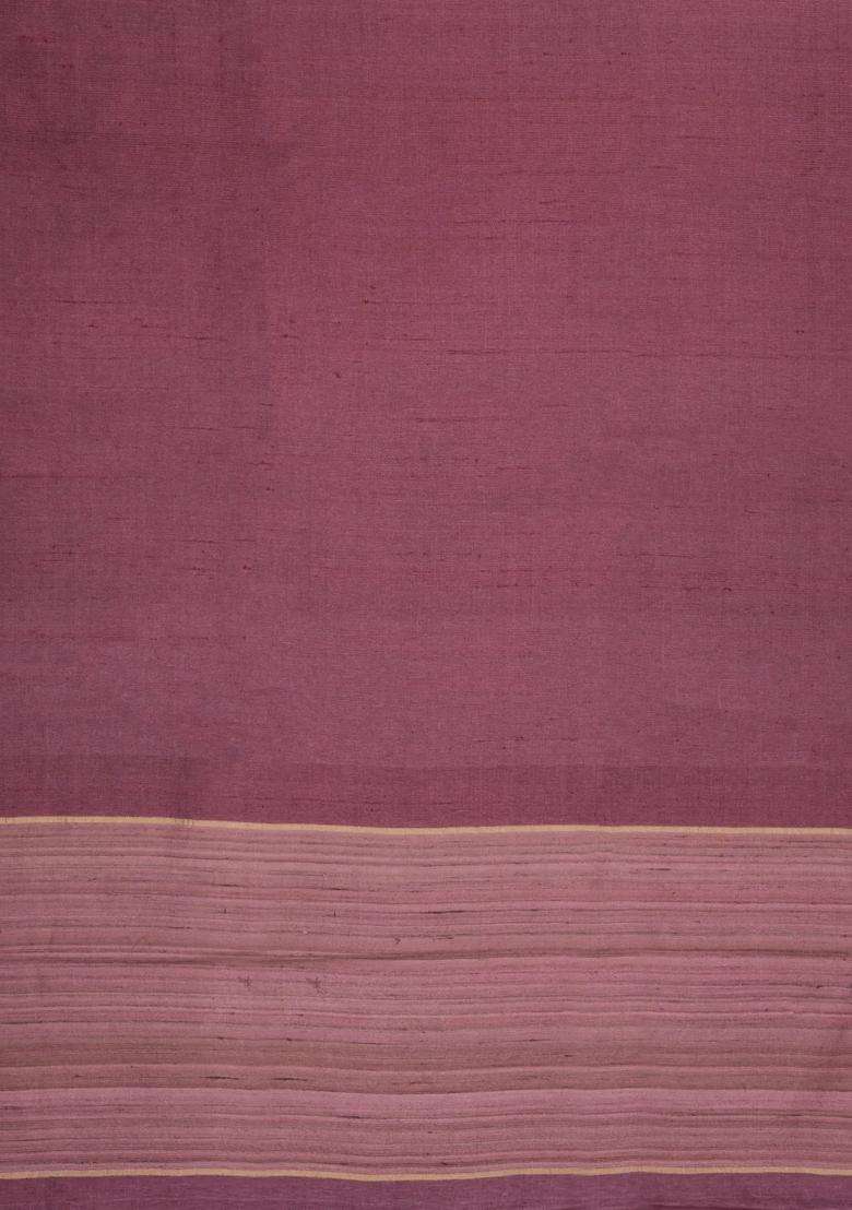 Chestnut Pink Chesnutt Pink Woven Tussar Saree With Zari Border With Traditional Woven Design For Women - Indya