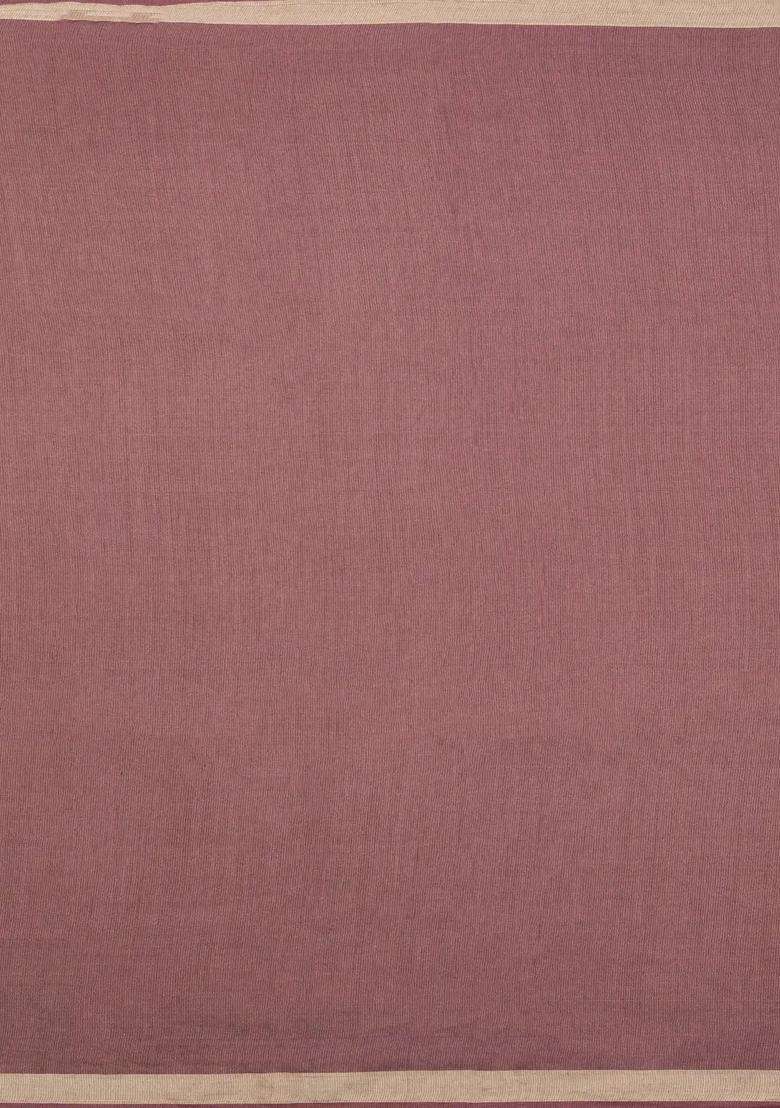 Chestnut Pink Chesnutt Pink Woven Tussar Saree With Zari Border With Traditional Woven Design For Women - Indya