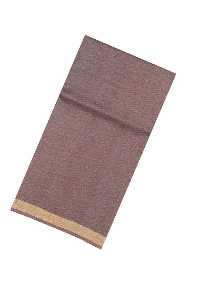 Brown Woven Tussar Saree With Zari Border With Traditional Woven Design For Women - Indya
