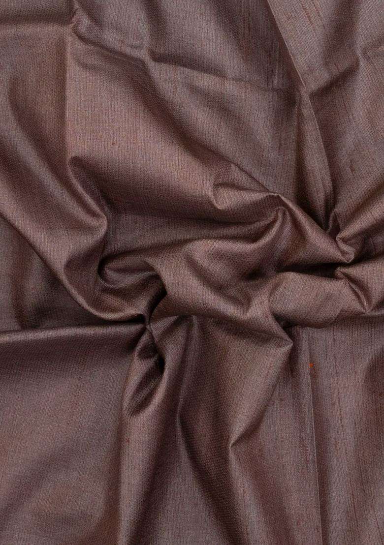 Brown Woven Tussar Saree With Zari Border With Traditional Woven Design For Women - Indya