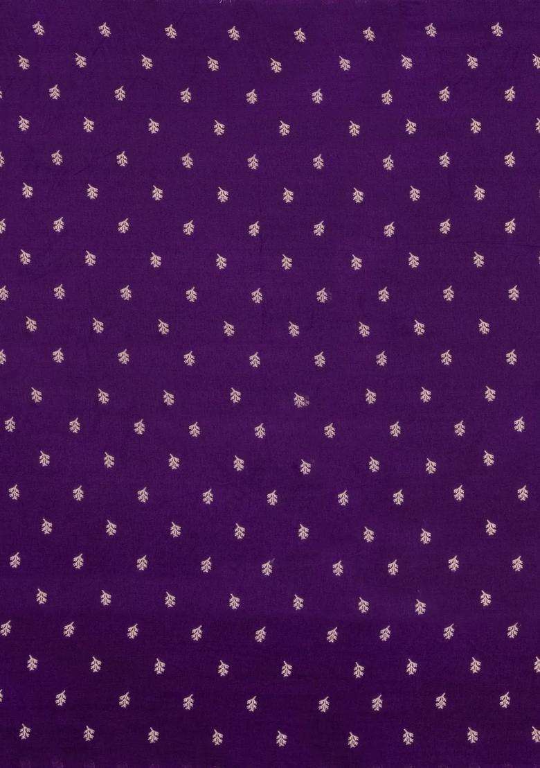 Lavander Lavender Woven Blended Viscose Art Silk Saree With Zari Buttas Contrast Border With Buttas And Brocade Design For Women - Indya