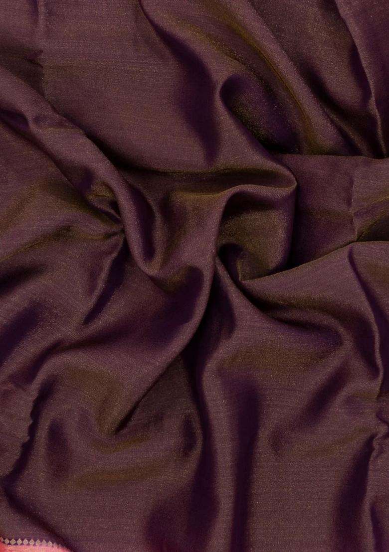 Brown Woven Blended Viscose Art Silk Saree With Contrast Border With Traditional Woven Design For Women - Indya