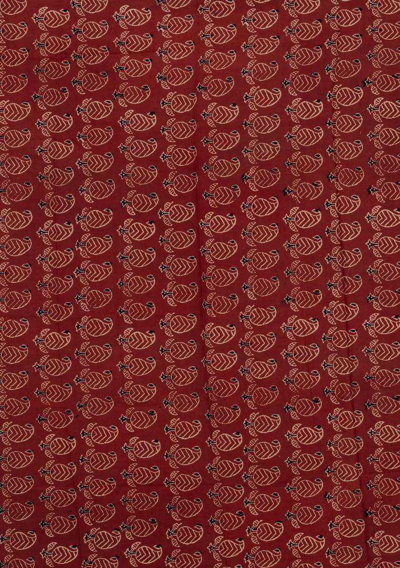 Crimson Woven Bengal Cotton Saree With Stripes Contrast Border With Checks And Stripes Design For Women - Indya