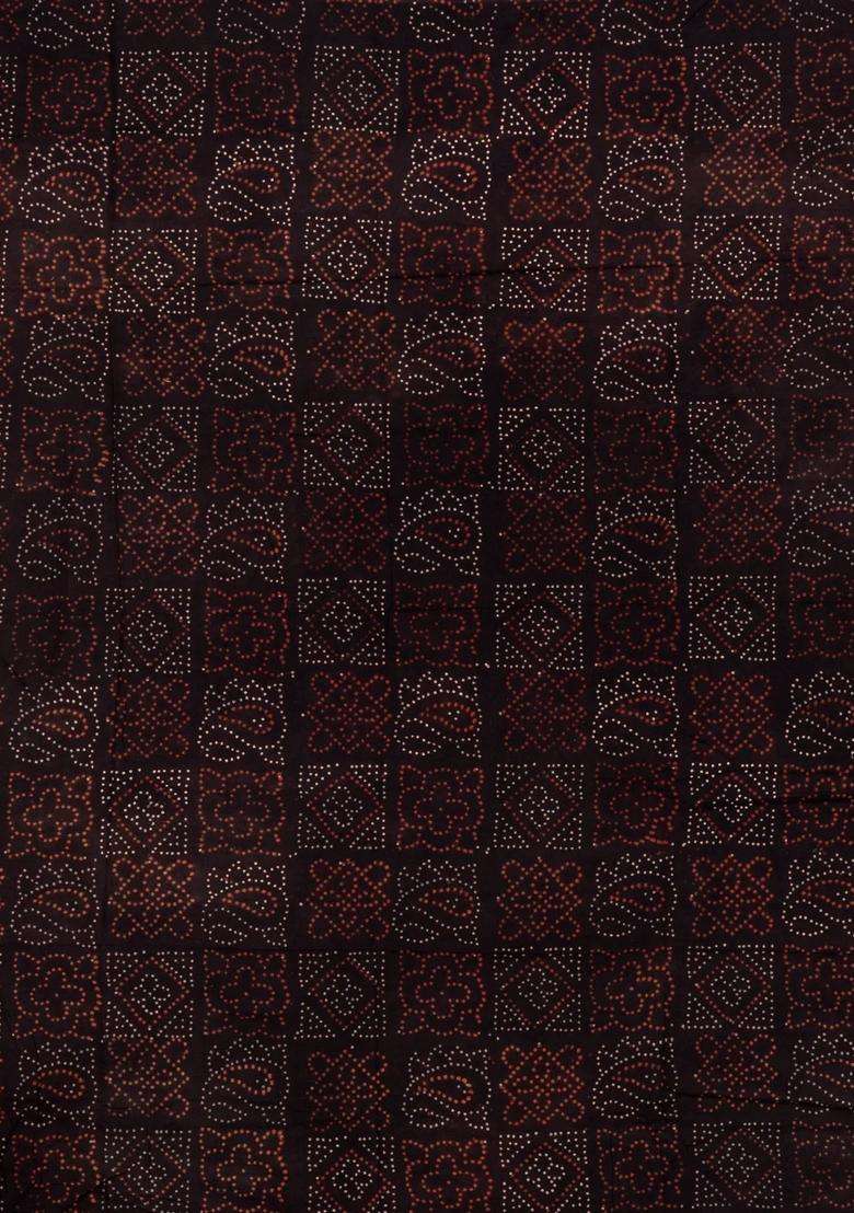 Black Woven Bengal Cotton Saree With Floral Border With Traditional Woven Design For Women - Indya