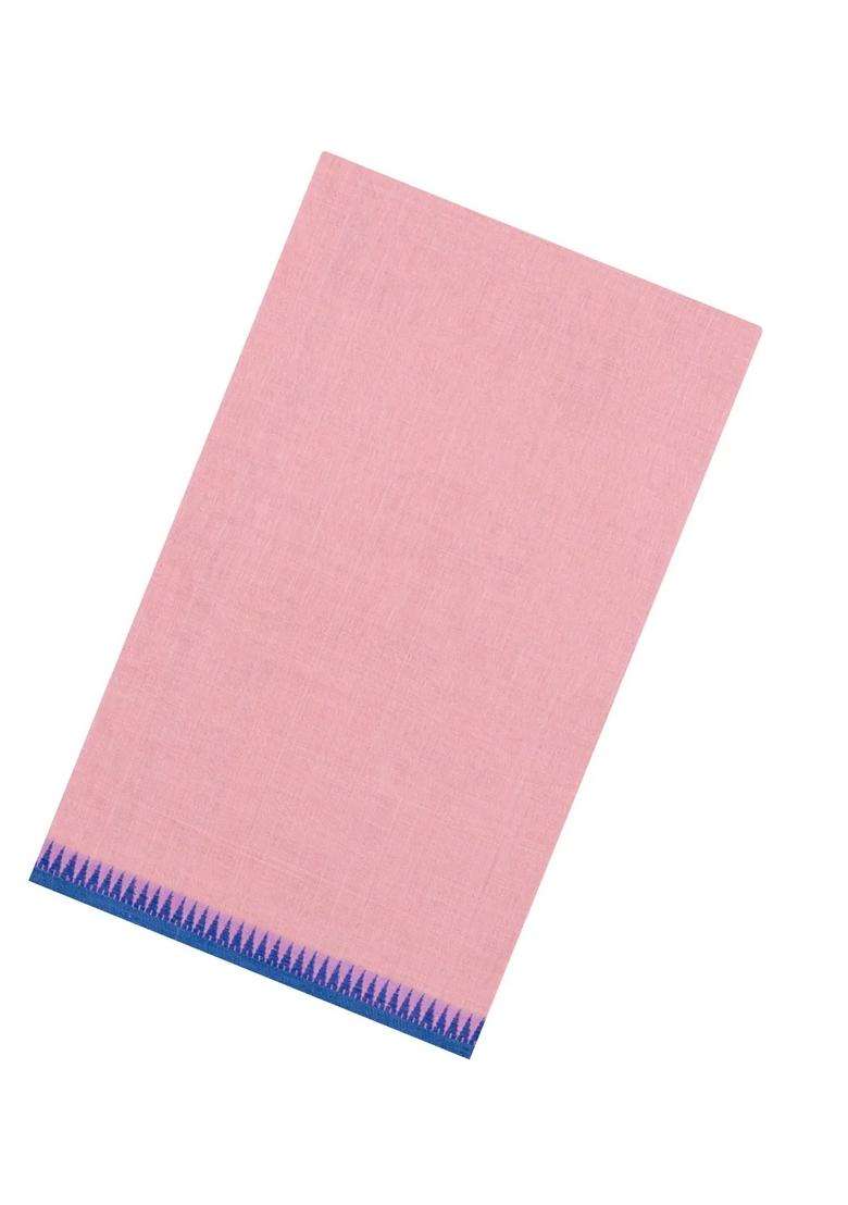 Baby Pink Woven Bengal Cotton Saree With Contrast Border With Traditional Woven Design For Women - Indya