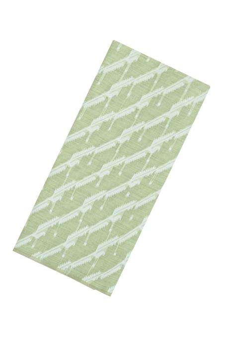 Light Green Woven Art Linen Saree With Floral Motifs With Buttas And Brocade Design For Women