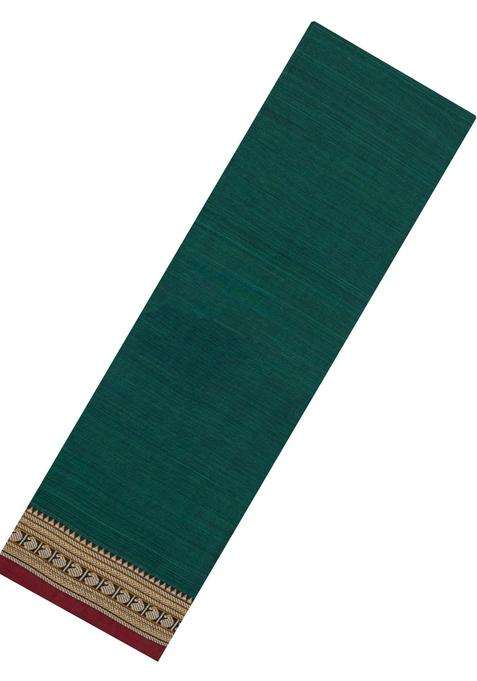 Sea Green Woven Chirala Cotton Saree With Narayanapet Border With Traditional Woven Design For Women