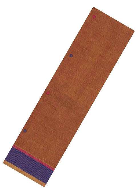 Rust Handloom Kanchi Cotton Saree With Buttas With Buttas And Brocade Design For Women