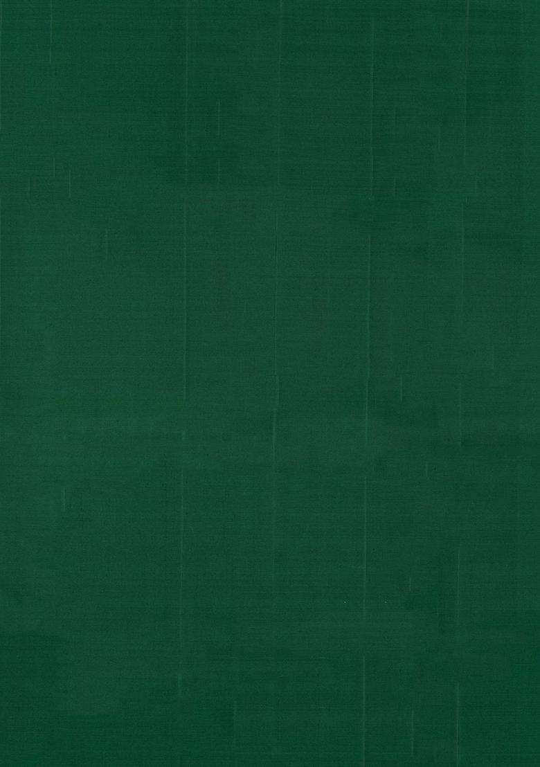 Green Handloom Soft Silk Saree With Temple Stripes With Korvai And Temple Border Design For Women - Indya