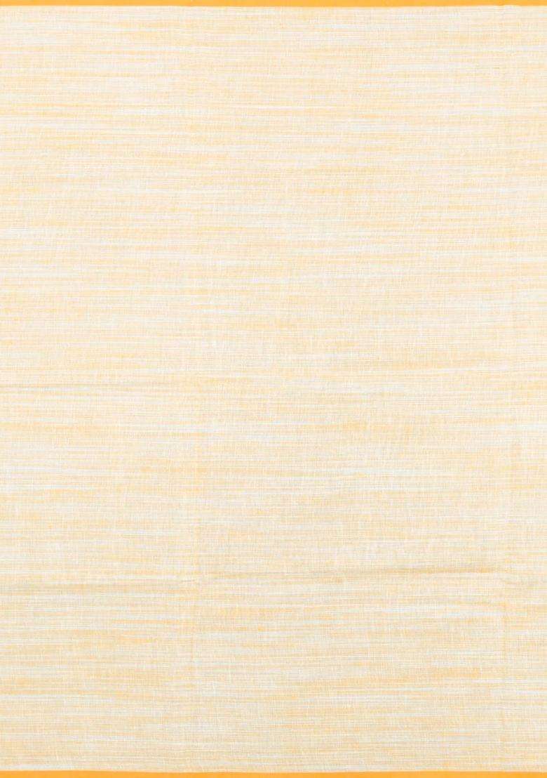 Multi Color Woven Linen Saree With Stripes With Checks And Stripes Design For Women - Indya