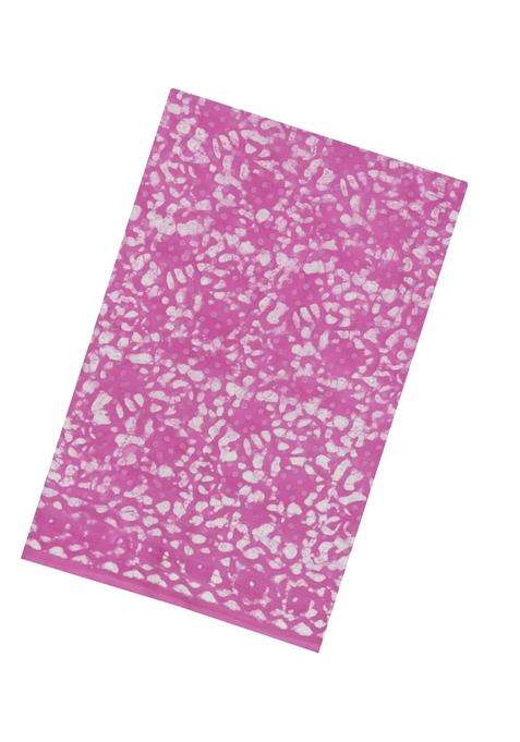 Bubblegum Pink Printed Jaipur Cotton Saree With Floral Motifs For Women