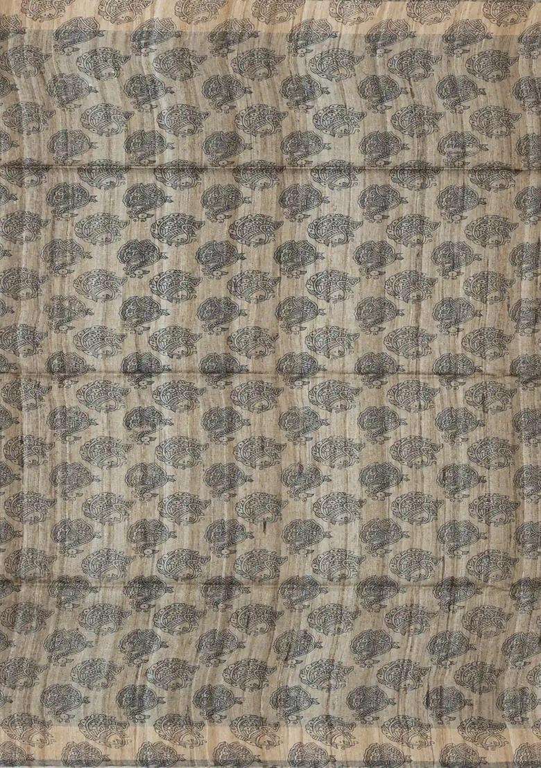Violet Handloom Dupion Silk Saree With Printed Pallu For Women - Indya