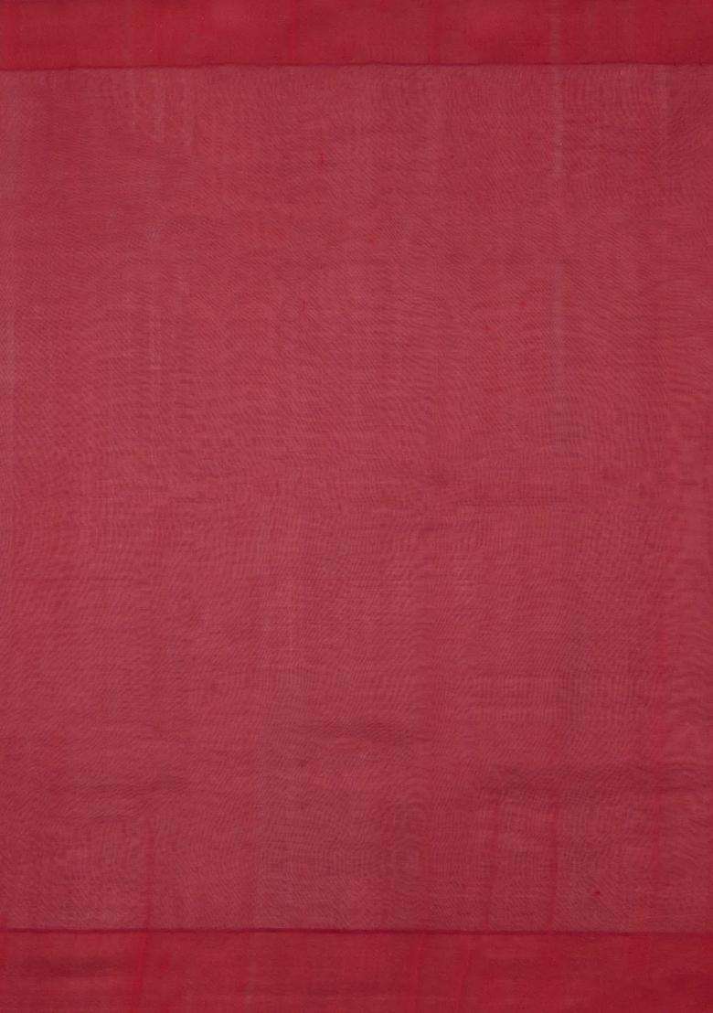 Taupe Handloom Rasipuram Cotton Saree With Temple Border With Korvai And Temple Border Design For Women - Indya