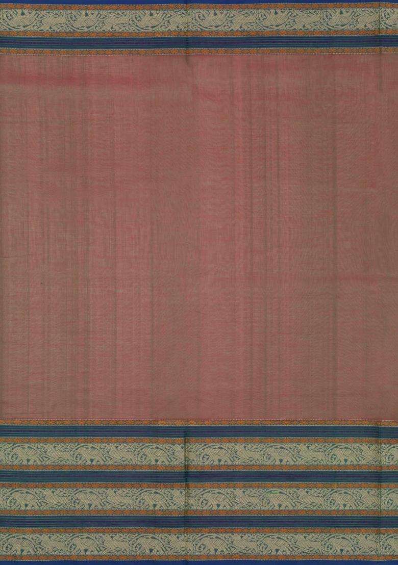 Crimson Handloom Silk Cotton Saree With Diamond Buttas With Buttas And Brocade Design For Women - Indya