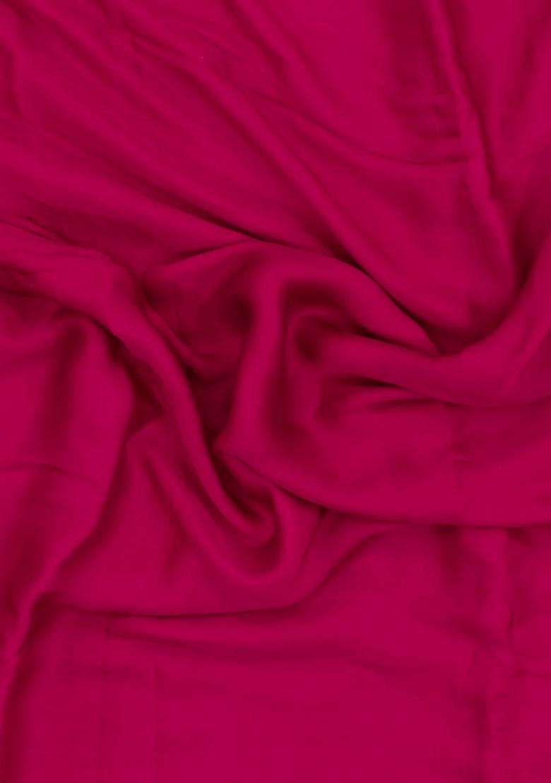 Crimson Woven Pure Modal Silk Saree With Zari Pallu With Traditional Woven Design For Women - Indya