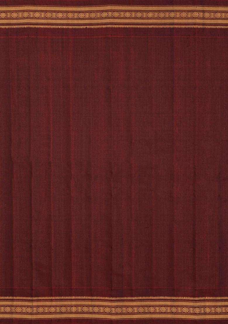 Grey Handloom Gadwal Silk Cotton Saree With Buttas With Buttas And Brocade Design For Women - Indya