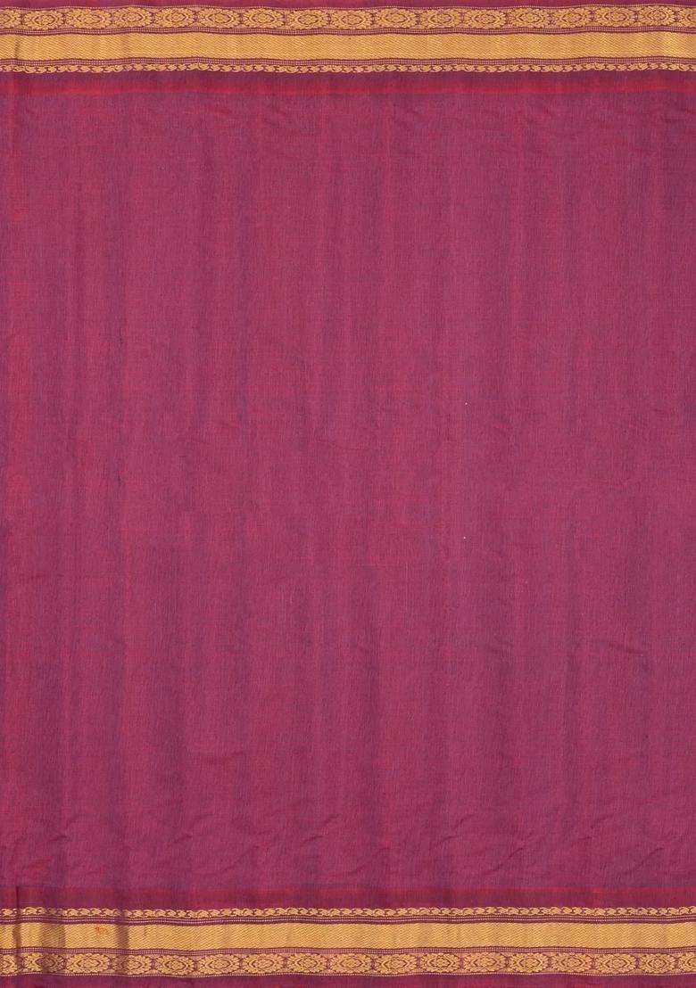 Beige Handloom Gadwal Sico Saree With Cotton Body Silk Border With Buttas And Brocade Design For Women - Indya