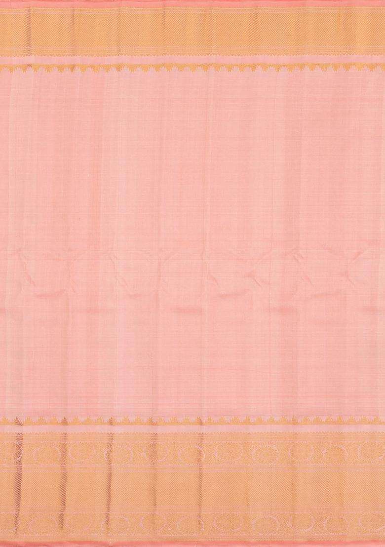 Cream Handloom Gadwal Silk Saree With Zari Checks Buttas With Buttas And Brocade Design For Women - Indya