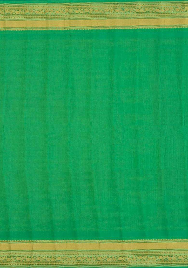 Purple Handloom Gadwal Sico Saree With Cotton Body Silk Border With Buttas And Brocade Design For Women - Indya