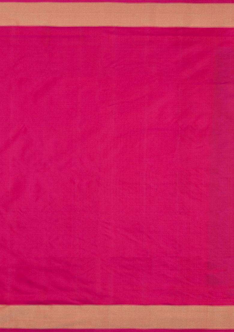 Navy Blue Handloom Pochampally Ikat Silk Saree With Tie Dye Motifs With Printed Design For Women - Indya