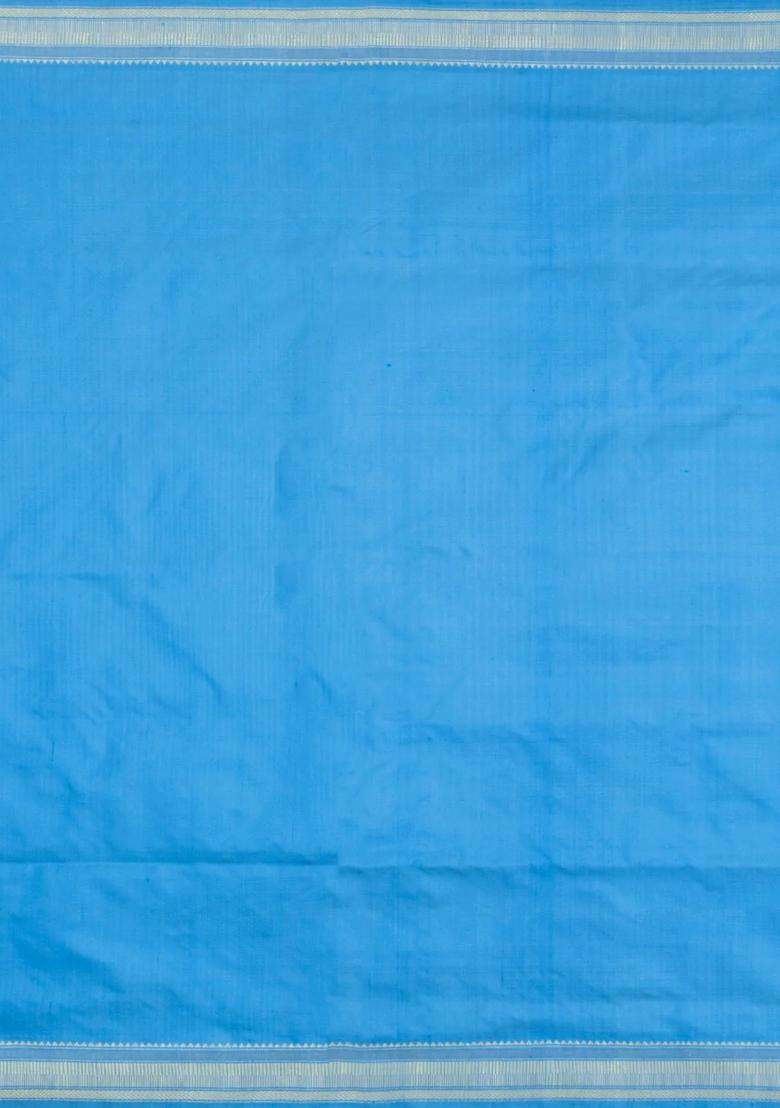 Grey Handloom Pochampally Ikat Silk Saree With Tie Dye Motifs With Printed Design For Women - Indya
