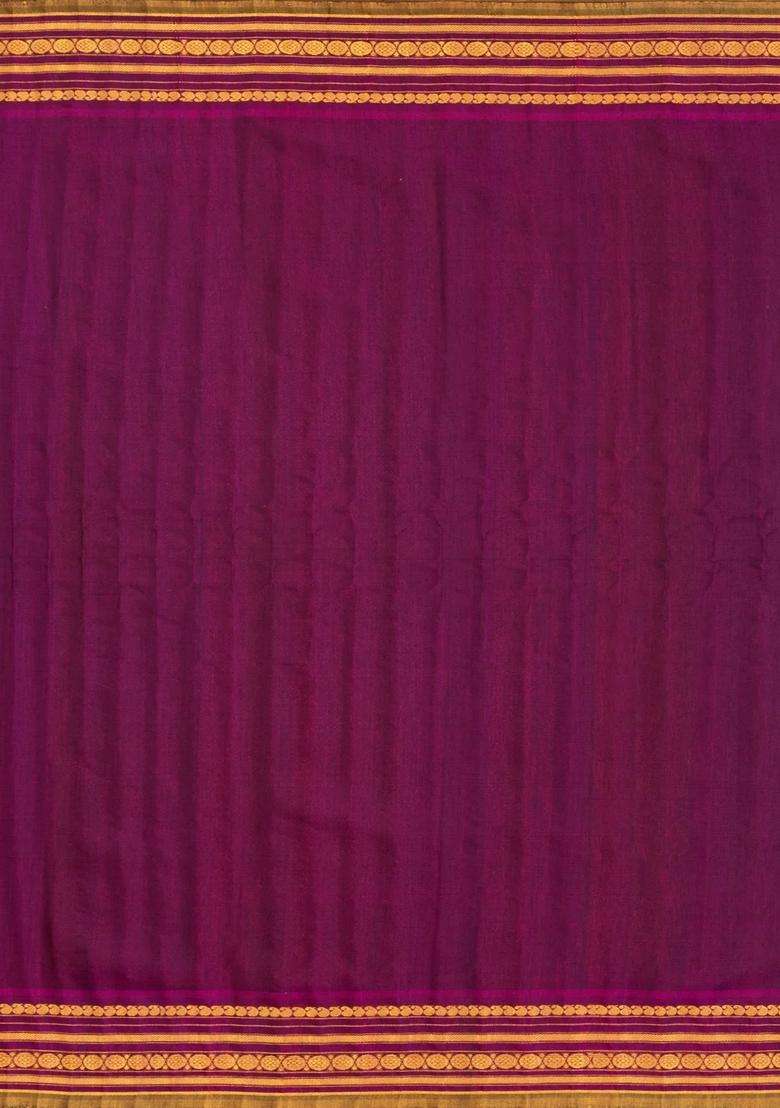 Grey Handloom Gadwal Silk Cotton Saree With Buttas With Buttas And Brocade Design For Women - Indya
