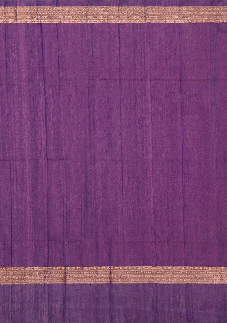 Blue Handloom Silk Cotton Saree With Buttas With Buttas And Brocade Design For Women - Indya