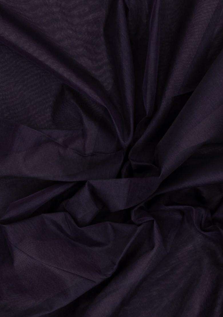 Black Handloom Silk Cotton Saree With Zari Border With Traditional Woven Design For Women - Indya