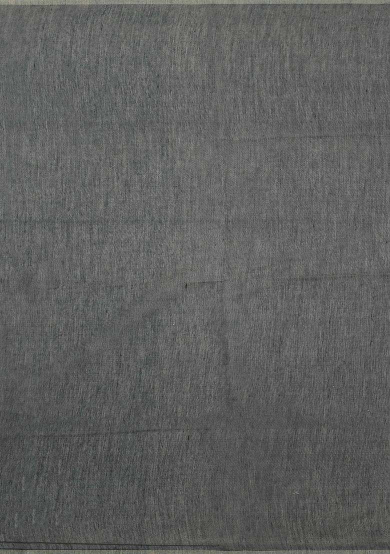 Taupe Woven Blended Exclusive Chanderi Silk Cotton Saree With Jhalar With Checks And Stripes Design For Women - Indya