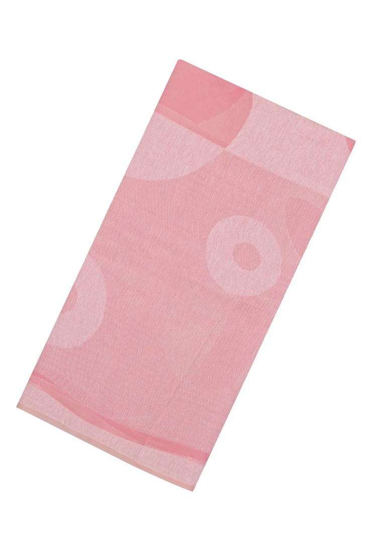 Baby Pink Printed Blended Exclusive Chanderi Silk Cotton Saree With Jhalar For Women - Indya