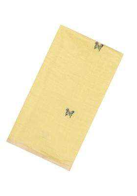 Yellow Printed Blended Exclusive Chanderi Silk Cotton Saree With Jhalar For Women