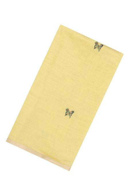 Yellow Printed Blended Exclusive Chanderi Silk Cotton Saree With Jhalar For Women