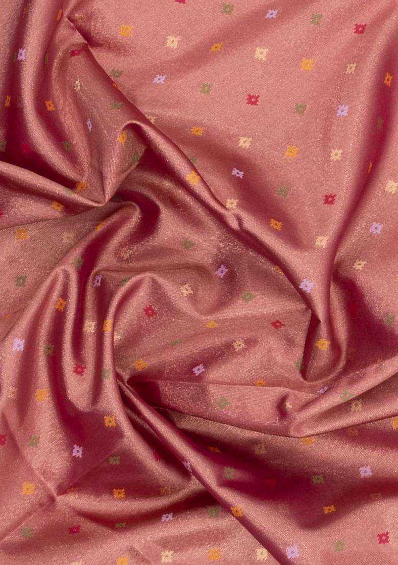 Magenta Woven Art Dupion Art Silk Saree With Tie Dye Motifs With Buttas And Brocade Design For Women - Indya