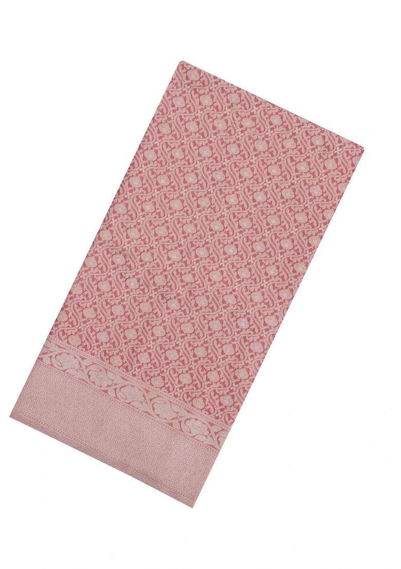 Peach Woven Art Dupion Art Silk Saree With Floral Zari Motifs With Buttas And Brocade Design For Women - Indya