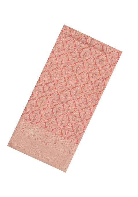 Peach Woven Art Dupion Art Silk Saree With Floral Zari Motifs With Buttas And Brocade Design For Women