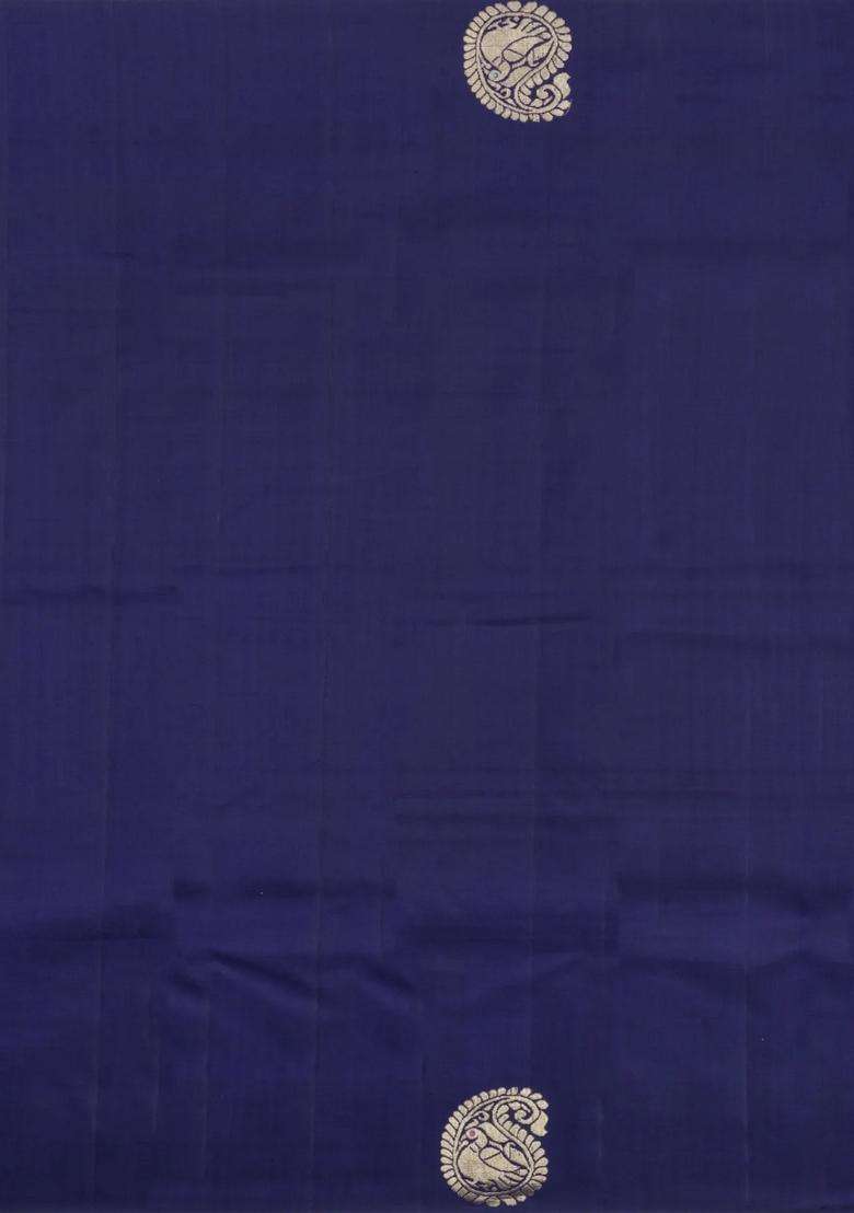 Lilac Handloom Kanchipuram Silk Saree With Annam Buttas With Buttas And Brocade Design For Women - Indya