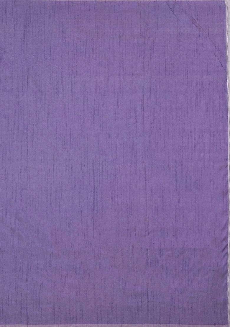 Lavander Lavender Woven Art Dupion Art Silk Saree With Floral Zari Motifs With Buttas And Brocade Design For Women - Indya