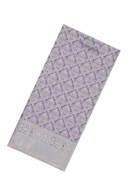 Lavander Lavender Woven Art Dupion Art Silk Saree With Floral Zari Motifs With Buttas And Brocade Design For Women